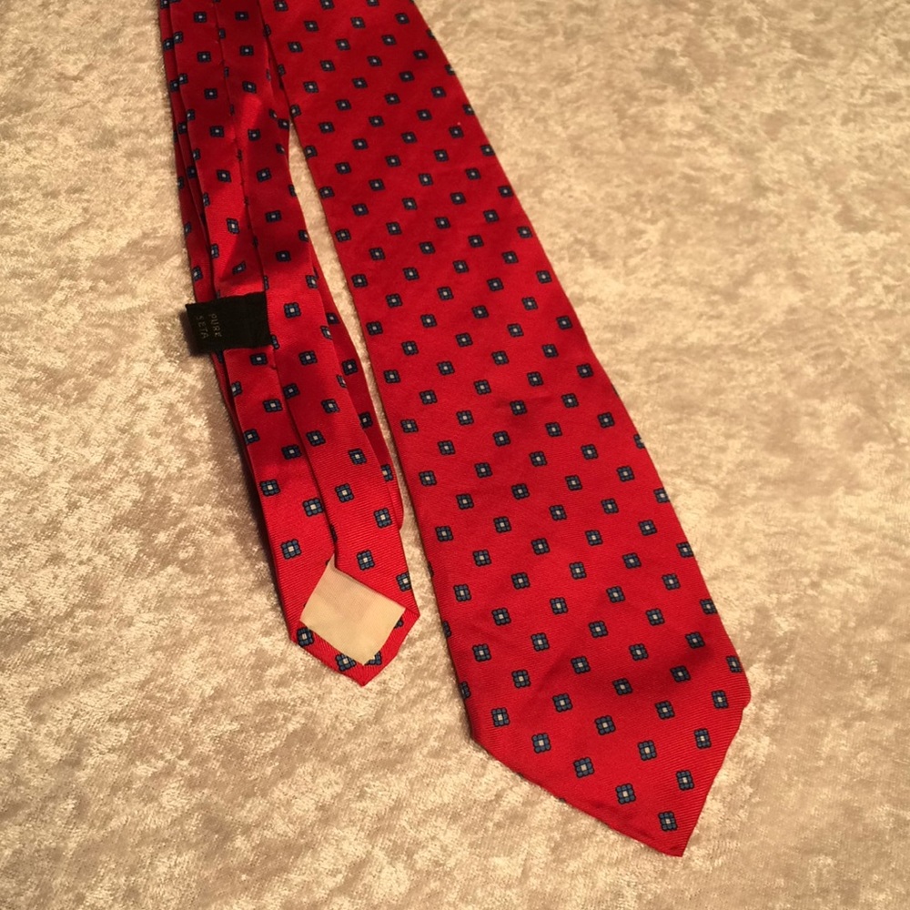 Mallory &Church London Silk Tie. Red